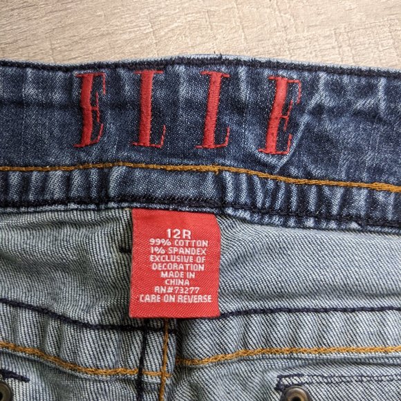 ELLE DARK BLUE JEANS SIZE 12R BOOT CUT - Picture 4 of 11